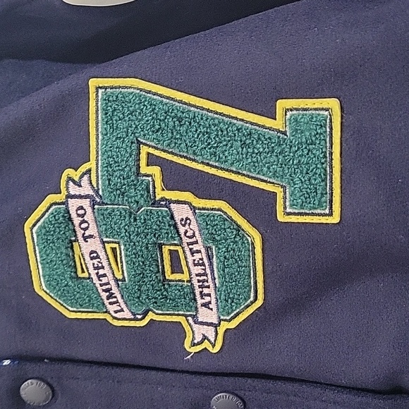 Girls Limited Too Varsity Jacket Sizes  7/8, 10, 12/14, 16/18 NWT - Picture 2 of 9